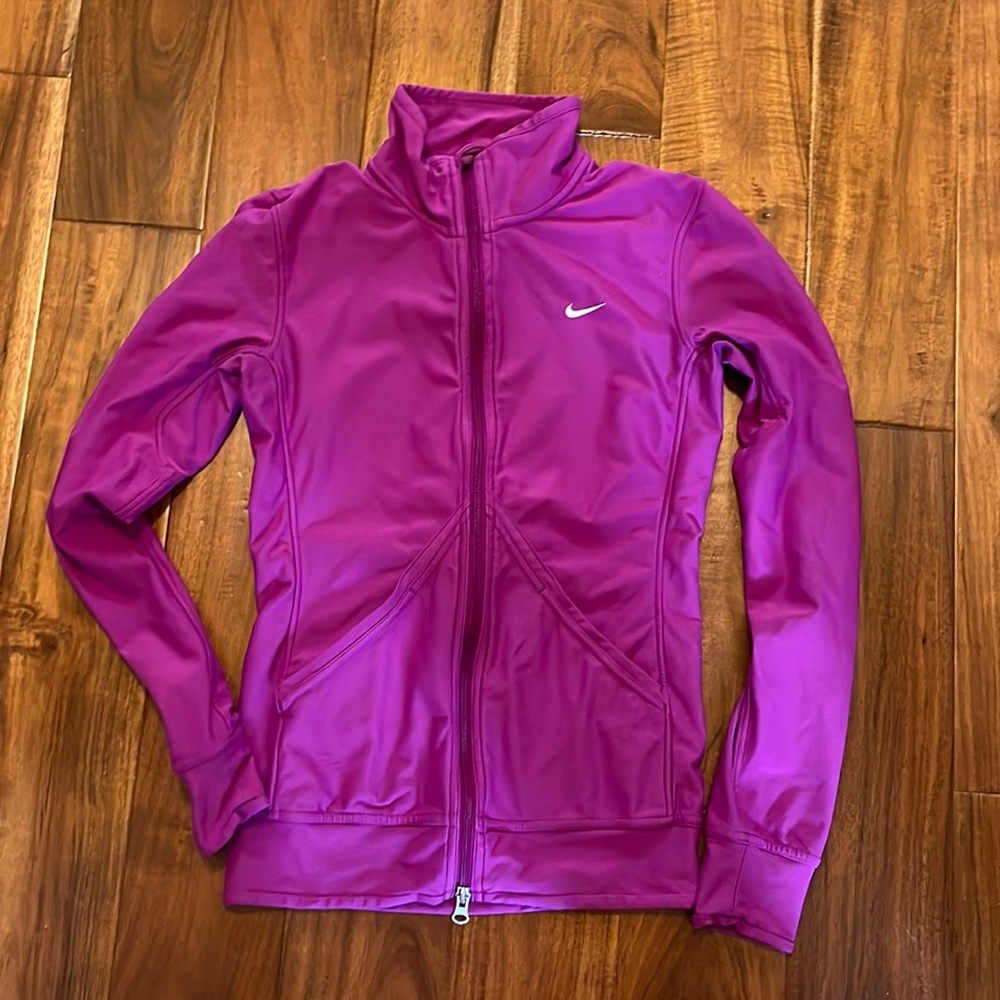 Purple nike dri-fit jacket